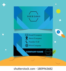 business card vector illustration in abstract style