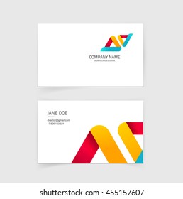 Business card vector layout design, visiting card with technology constructions background template