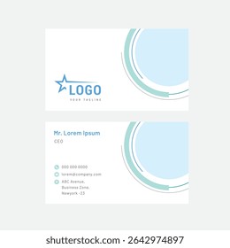 Business Card Vector Light color abstract luxury clean visiting card 