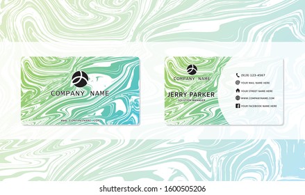 business card vector marbling. EPS10 Vector Design
