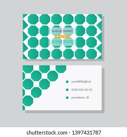 Business card vector on background