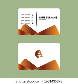 Business card vector simple design
