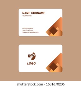 Business card vector simple design