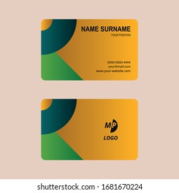 Business card vector simple design
