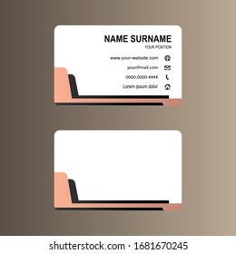 Business card vector simple design