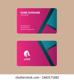 Business card vector simple design