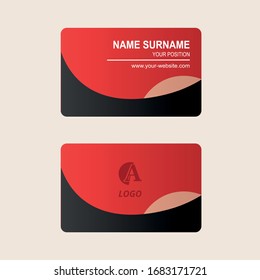 Business card vector simple design