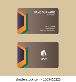 Business card vector simple design