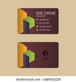 Business card vector simple design
