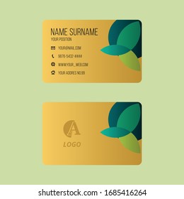 Business card vector simple design