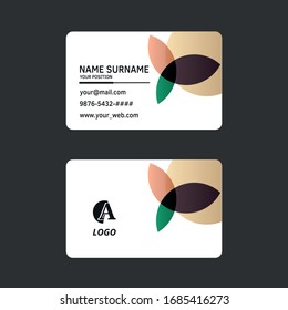 Business card vector simple design
