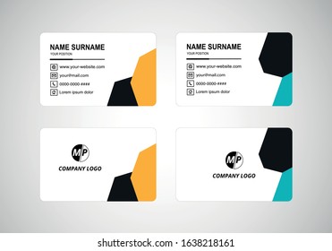 Business card vector simple flat design