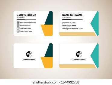 Business card vector simple flat design