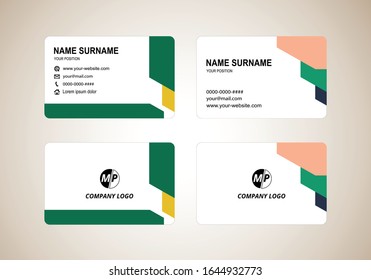 Business card vector simple flat design