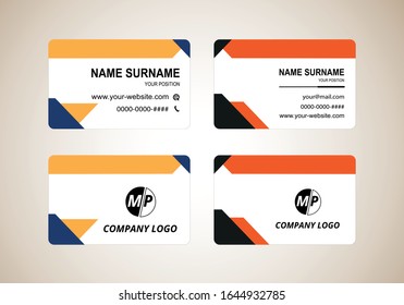 Business card vector simple flat design