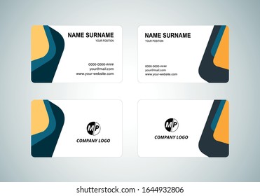 Business card vector simple flat design