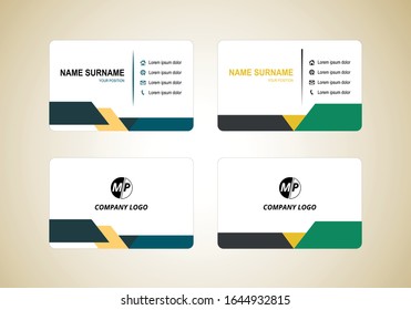 Business card vector simple flat design