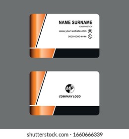 Tarjeta de presentación simple diseño de lujo bronce