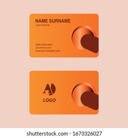 Business card vector simple luxury design