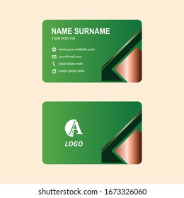 Business card vector simple luxury design