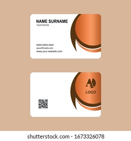 Business card vector simple luxury design