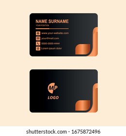 Business card vector simple luxury design