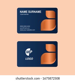 Business card vector simple luxury design