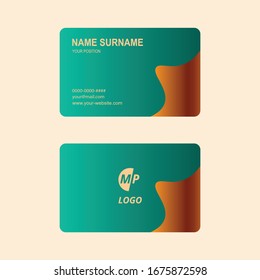 Business card vector simple luxury design