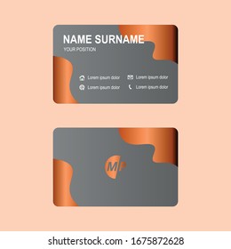 Business card vector simple luxury design