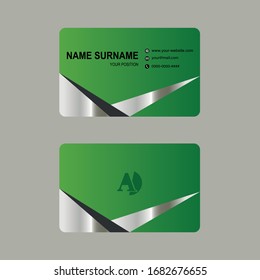 Business card vector simple luxury design