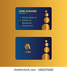 Business card vector simple luxury design