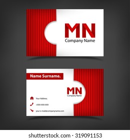 Business card vector template.