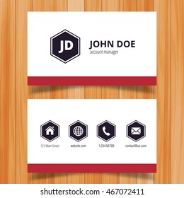Business card vector template