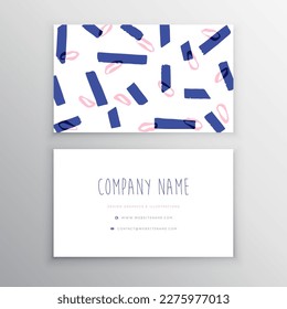 Business card vector template with abstract background. Creative modern design. Vector modern feminine business card template