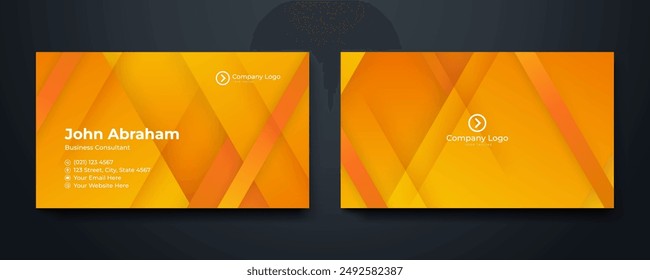 Plantilla de Vector de tarjeta de visita con elemento abstracto