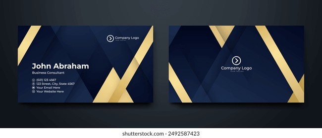 business card vector template with abstract element