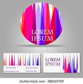 Business card vector template with abstract background