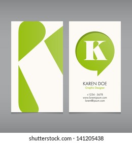 Business card vector template, alphabet letter, text color editable. Font, type, typography retro vintage new style. Ideal for independent worker, company, shop, restaurant...