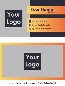 Business card vector template for any kind of graphic design work, Modern professional business card design vector, BC cards, Name cards, and visiting card template for business men. small business