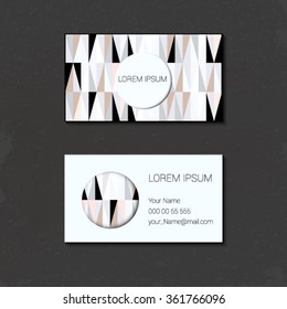 business card  vector template background. geometric scandinavian background