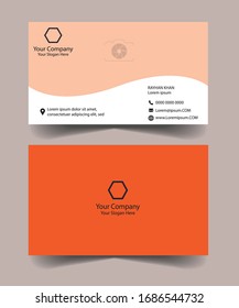 Business Card Vector Template. Flat Style Vector Illustration