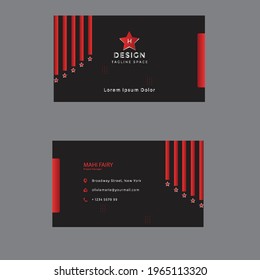 Business Card Vector Template. Flat Style Vector Illustration. Stationery Design. 4 Color Combinations. Print Template