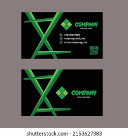 Business Card Vector Template. Flat Style Vector Illustration. Stationery Design.2 Color Combinations. Print Template Can be adapt to Brochure, logo design, Magazine,Poster, Corporate Presentation