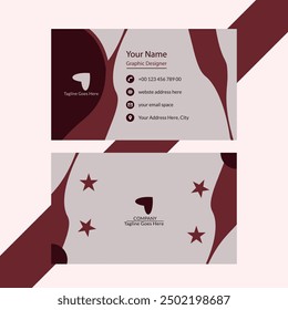 Business Card Vector Template. Flat Style Vector Illustration. Stationery Design. Print Template