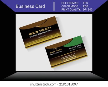 Business Card Vector Template, A Genuine Business Implementation On Graphics Design