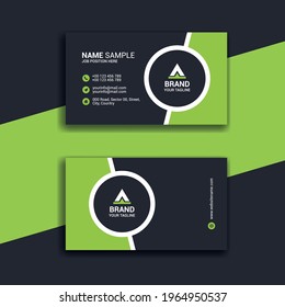 Business Card Vector Template With Green and blue colors, Modern business card design template, Clean Business Card Design