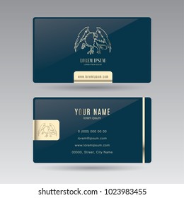 Business Card Vector Template with Griffin logo