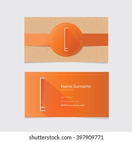 Business Card vector template, Letter E logo,
