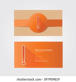 Business Card vector template, Letter B logo,