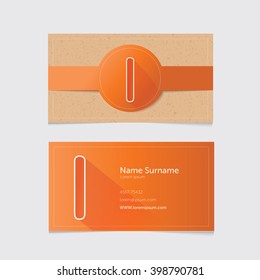 Business card vector template, letter o logo